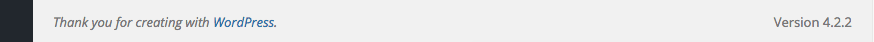 Wordpress Admin Footer Modification